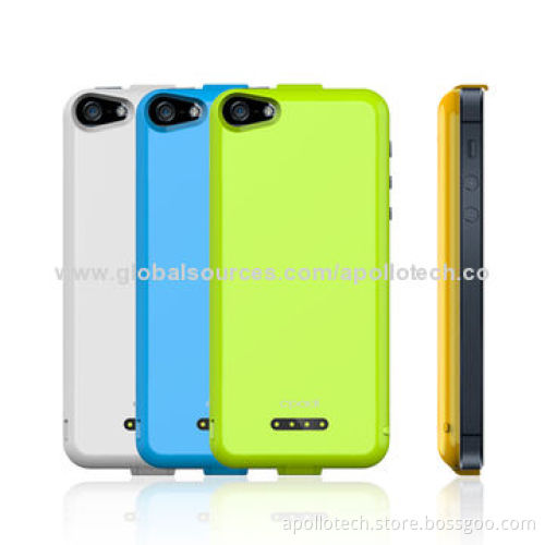 Case Chargers for iPhone 5/5S, w/2,600mAh Real-capacity, A Grade Battery, 127.5*58.5*7.5mm/0.06kg